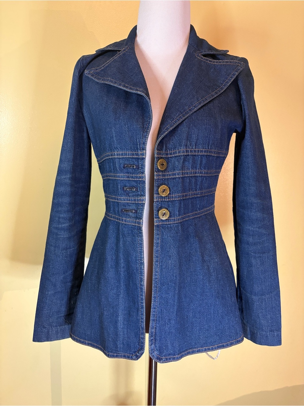 Denim What’s-In-A-Name Corseted Jacket .
